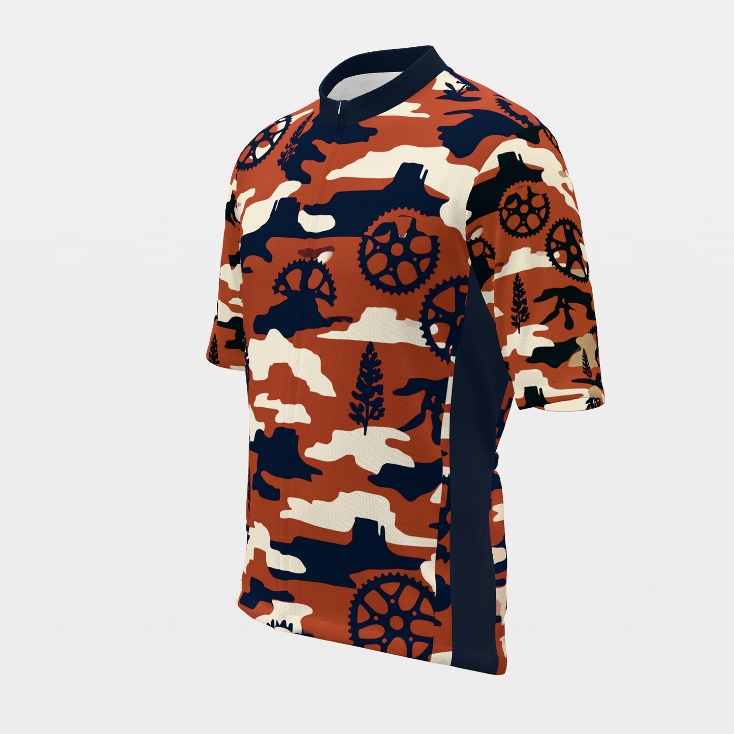 Texas State Silhouette Camo Cycling Jersey – Front Left product view