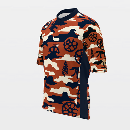 Texas State Silhouette Camo Cycling Jersey – Front Left product view