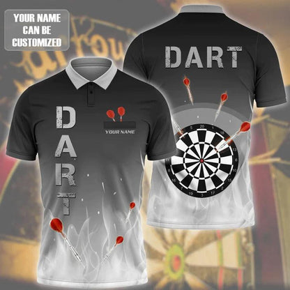 For Team Design Personalized Darts Button Polo — Design 03