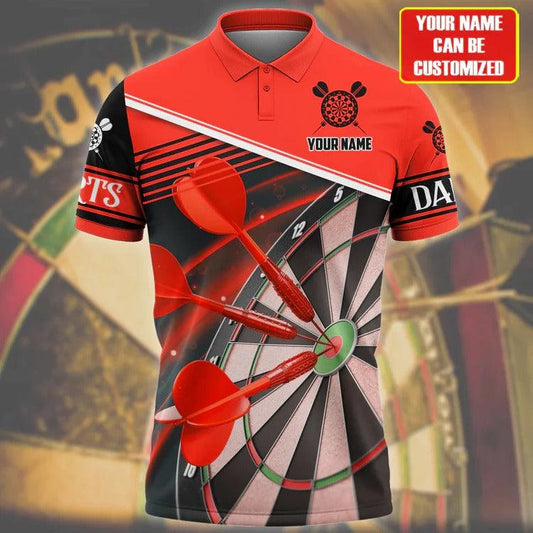 For Team Design Personalized Darts Button Polo — Design 05