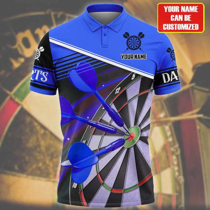 For Team Design Personalized Darts Button Polo — Design 05