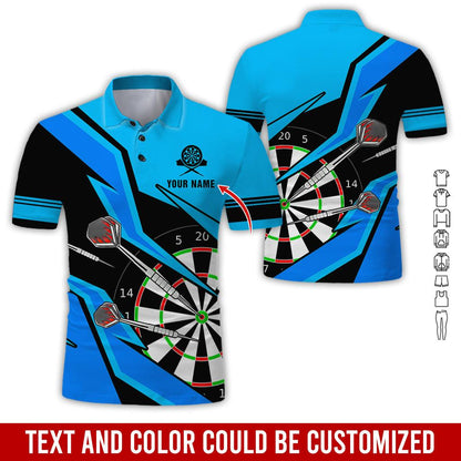 For Team Design Personalized Darts Button Polo — Design 04