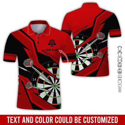 For Team Design Personalized Darts Button Polo — Design 04