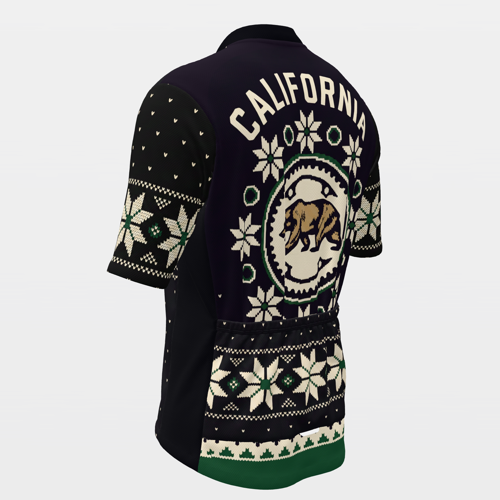 California Nordic Selburose Knit Cycling Jersey – Back Left product view