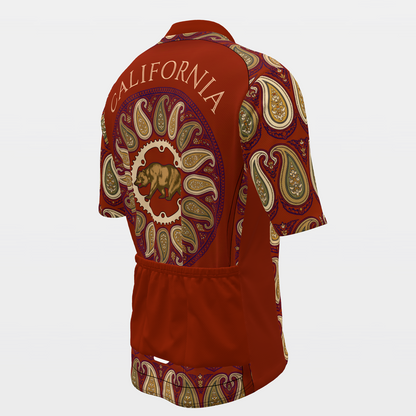 California Persian Paisley Cycling Jersey – Back Right product view