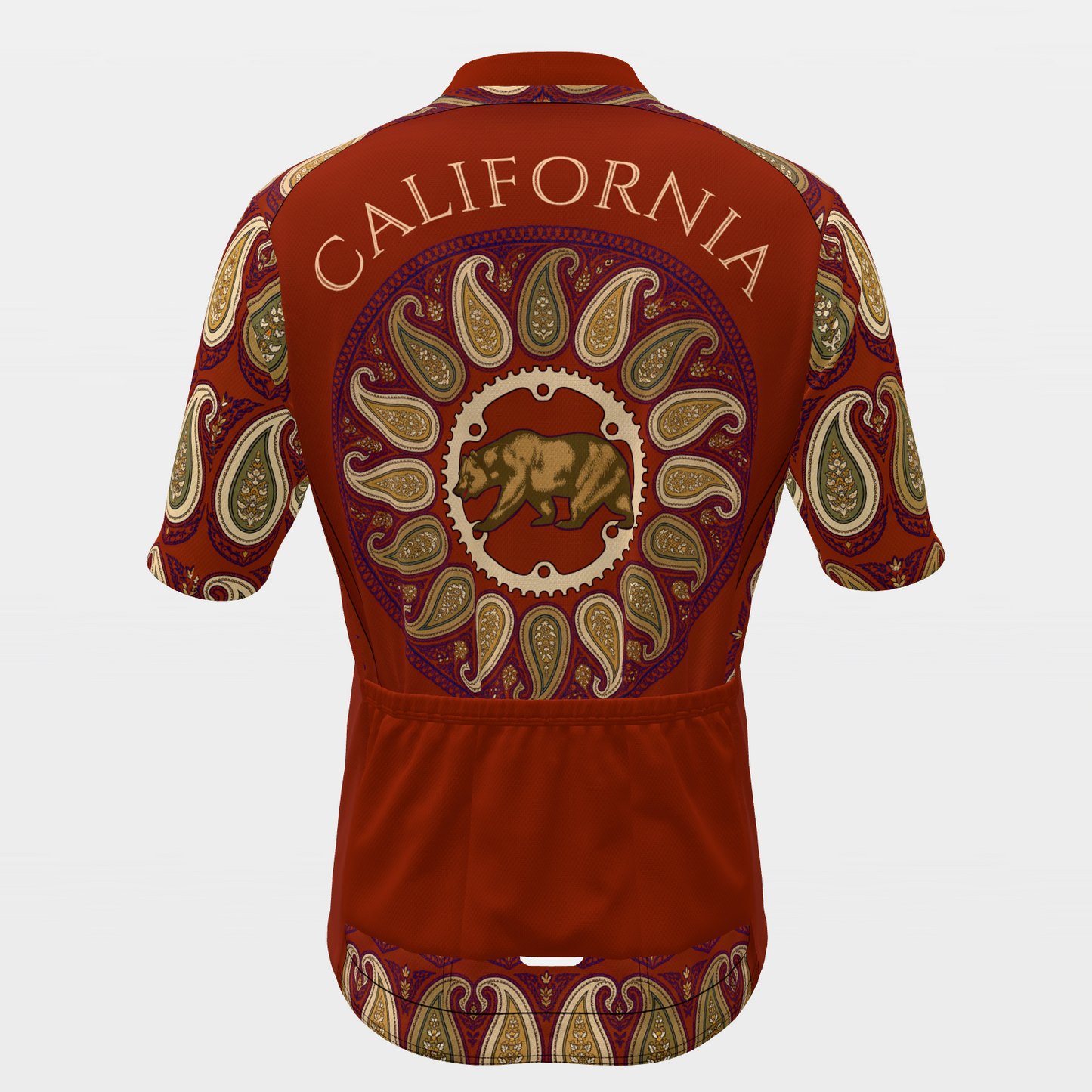California Persian Paisley Cycling Jersey – Back product view