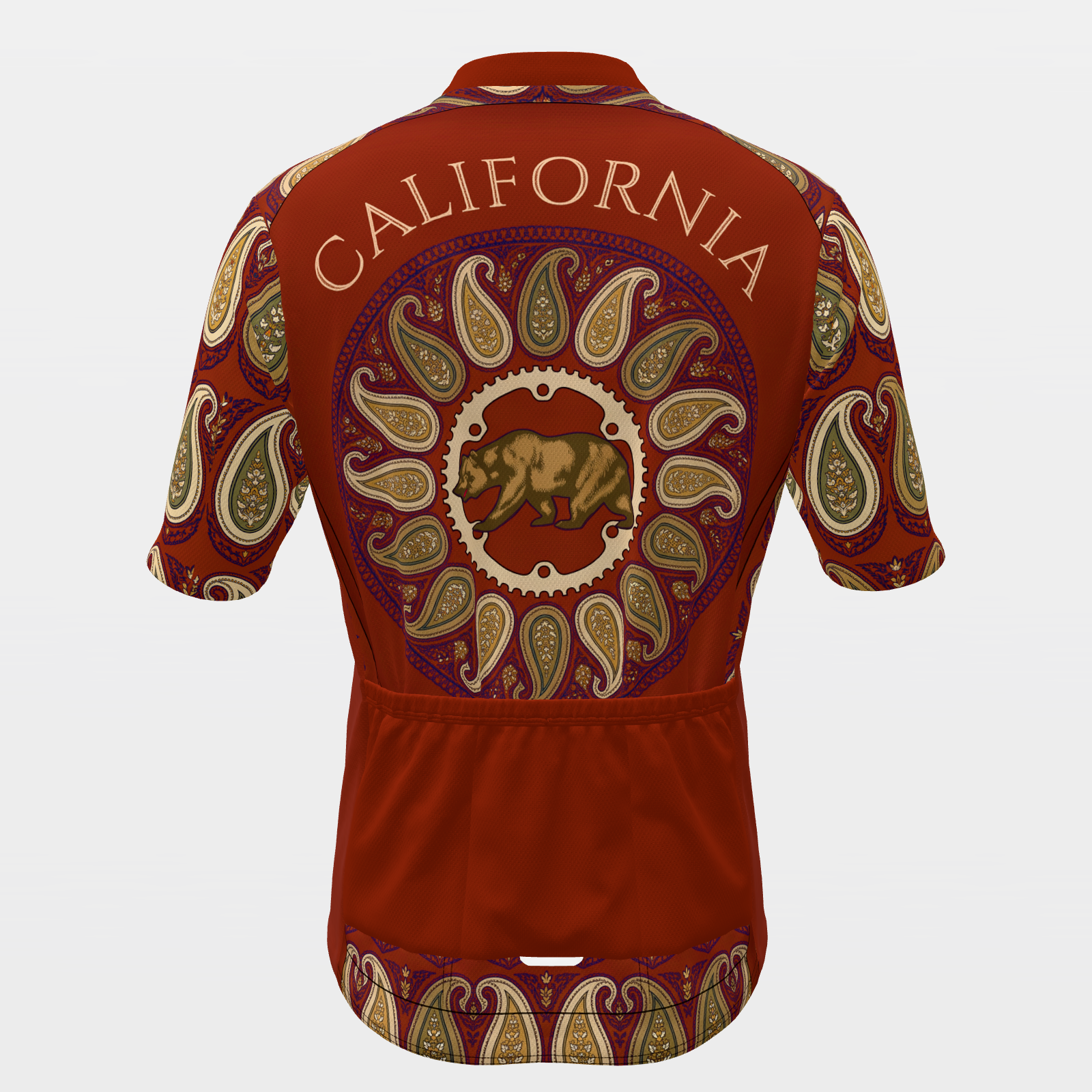 California Persian Paisley Cycling Jersey – Back product view