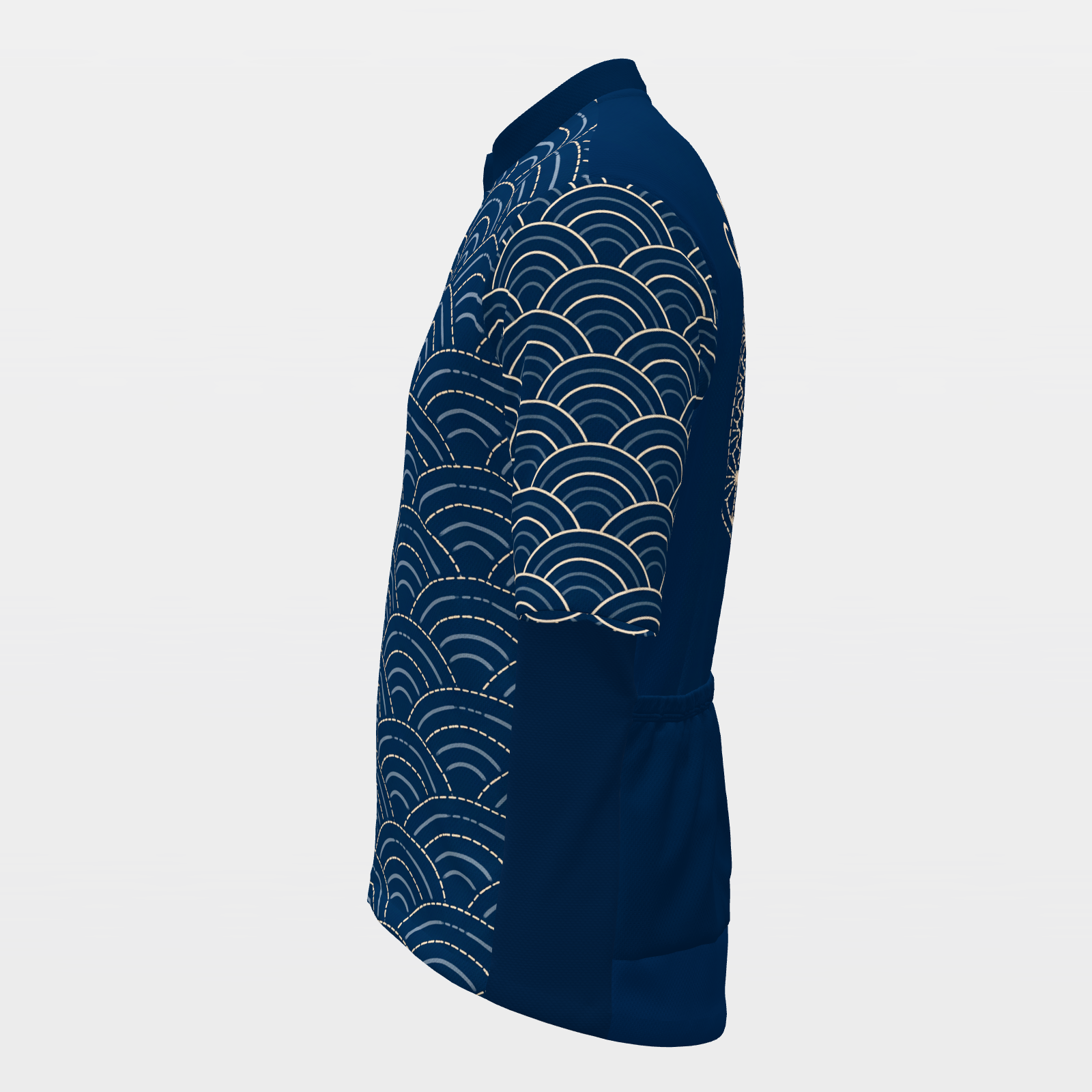 California Sashiko Indigo Stitch Cycling Jersey – Left product view