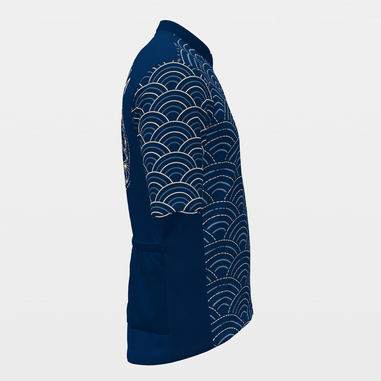 California Sashiko Indigo Stitch Cycling Jersey – Right product view