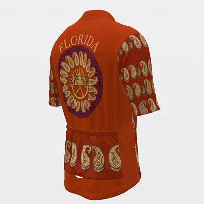 Florida Persian Paisley Cycling Jersey – Back Right product view