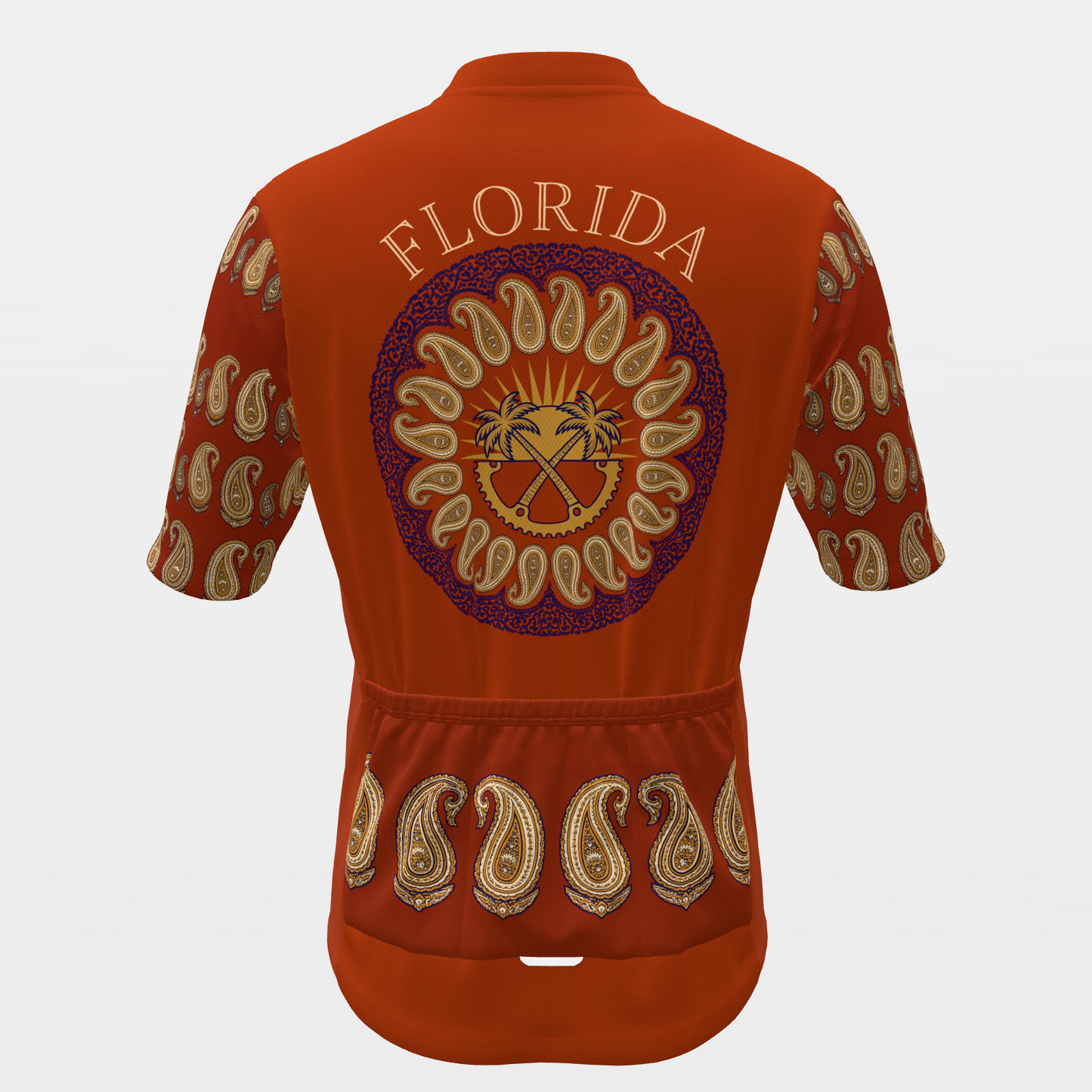 Florida Persian Paisley Cycling Jersey – Back product view