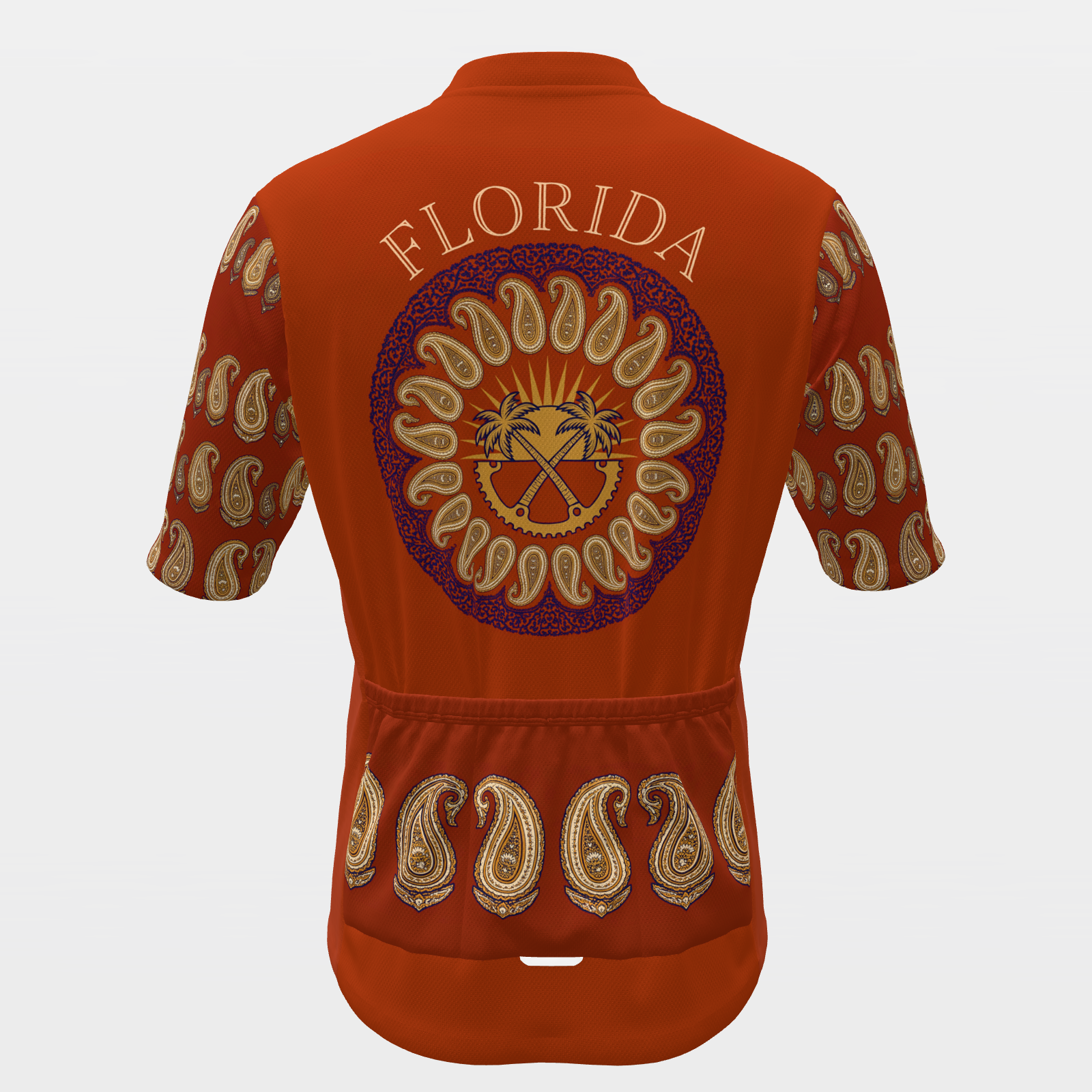 Florida Persian Paisley Cycling Jersey – Back product view