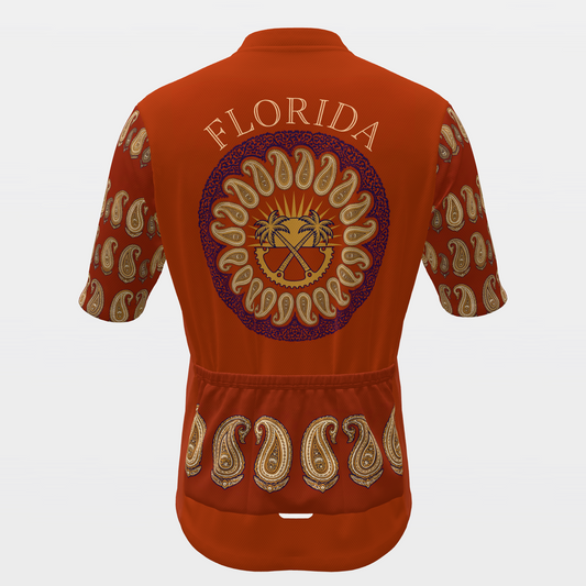 Florida Persian Paisley Cycling Jersey – Back product view
