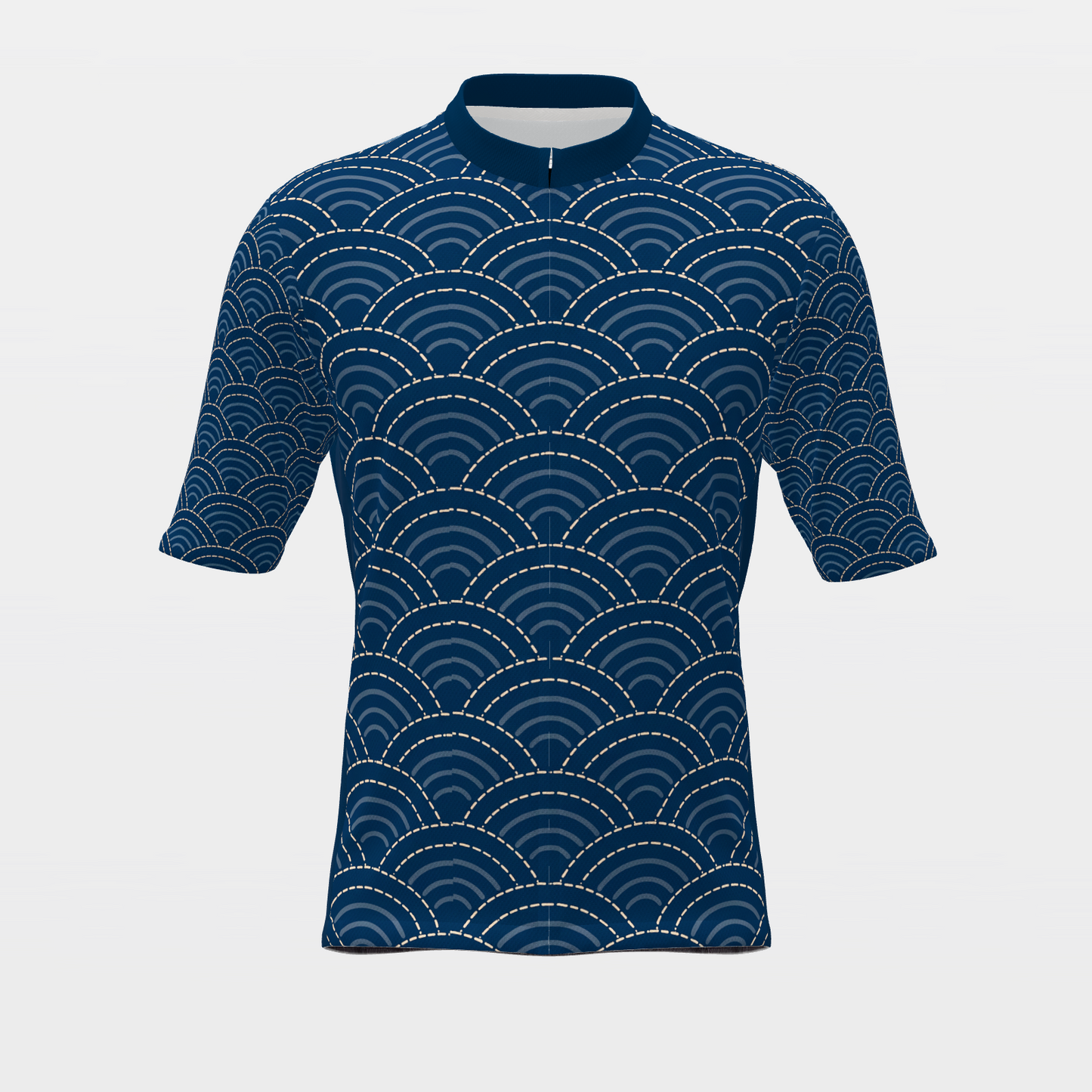 Florida Sashiko Indigo Stitch Cycling Jersey – Front product view