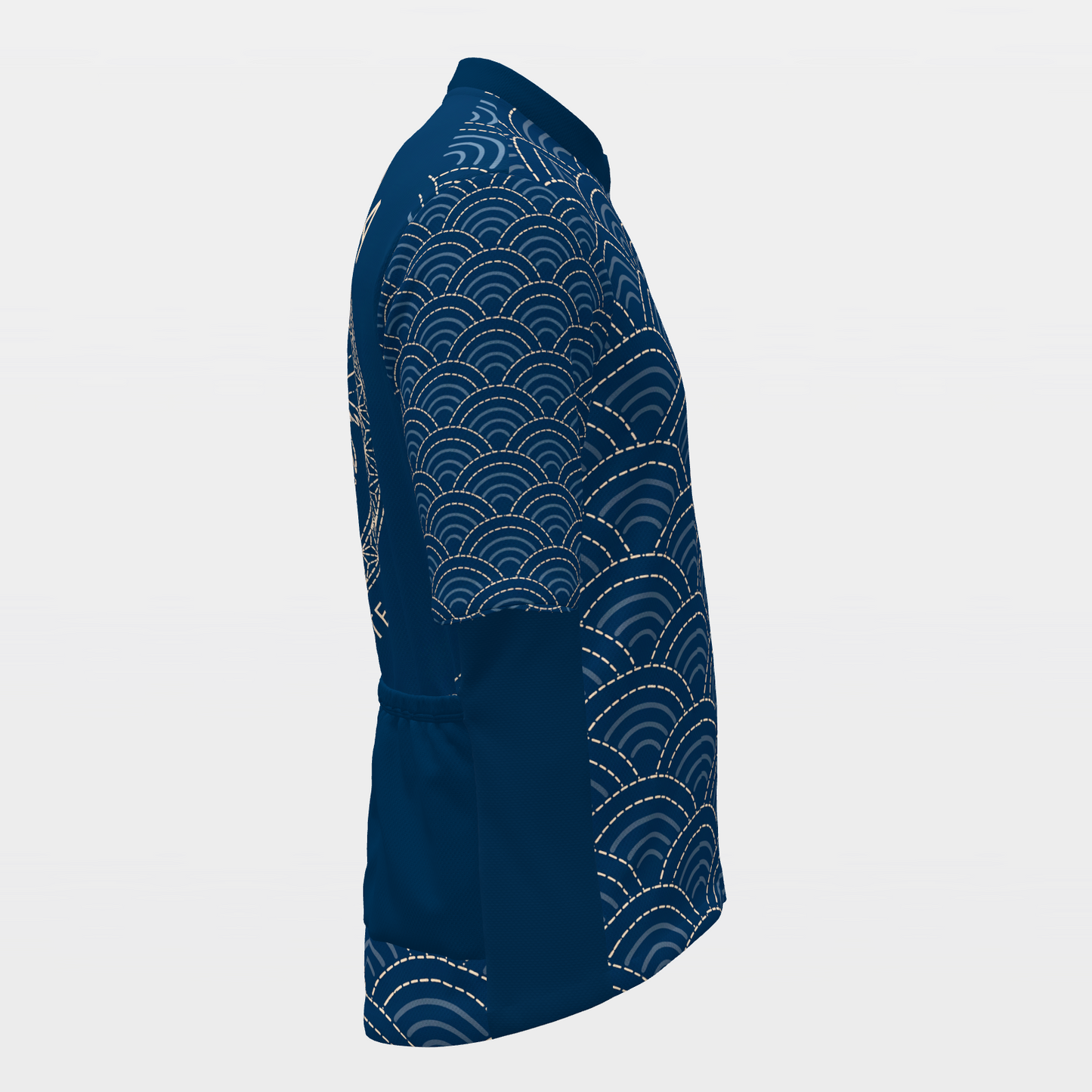 Florida Sashiko Indigo Stitch Cycling Jersey – Right product view