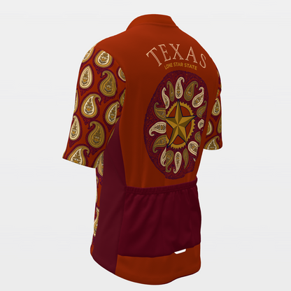 Texas Persian Paisley Cycling Jersey – Back Left product view