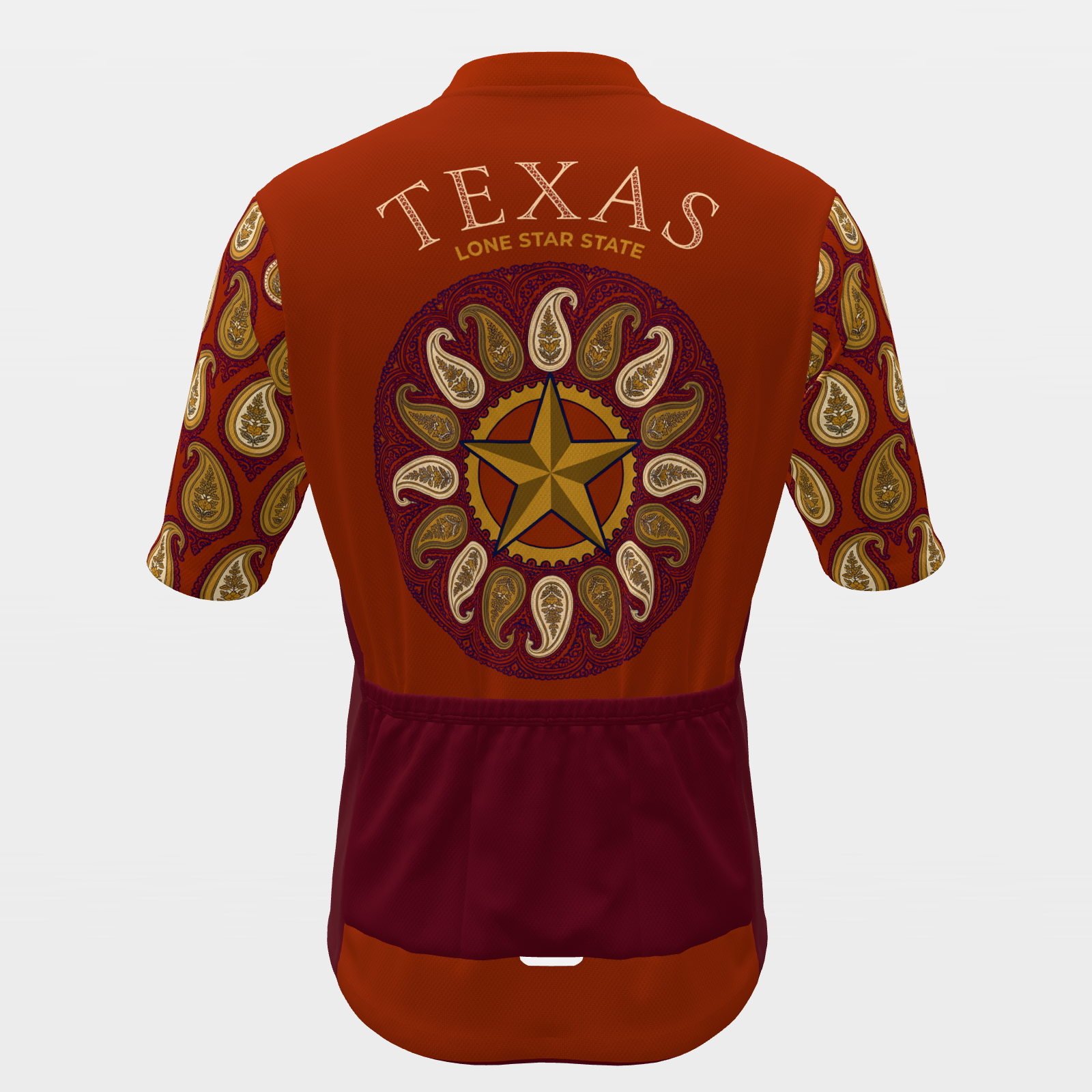 Texas Persian Paisley Cycling Jersey – Back product view