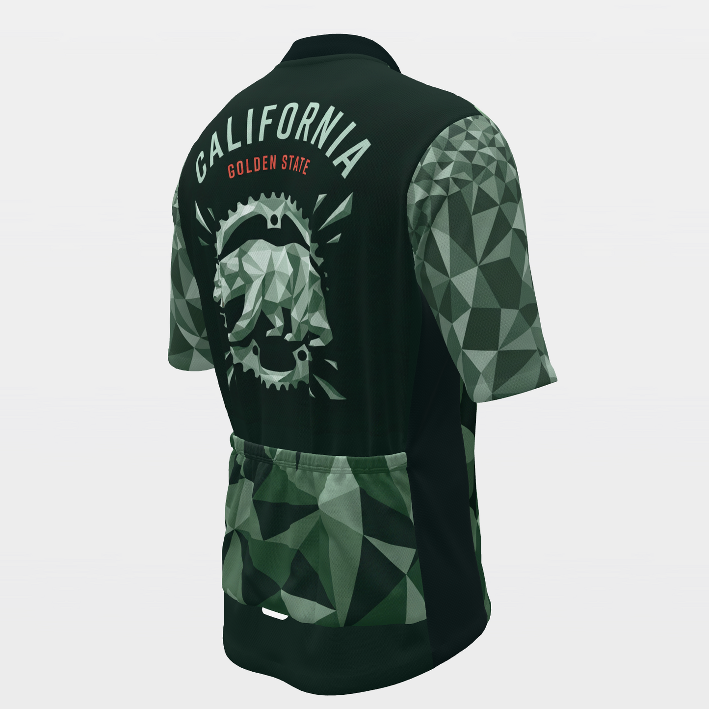 California Crystal Facet Cycling Jersey – Back Right product view