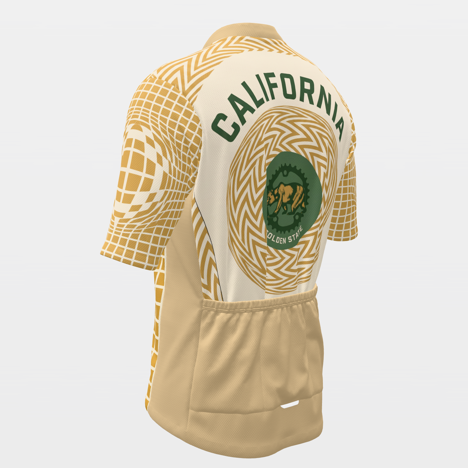 California Kinetic Op Art Cycling Jersey – Back Left product view