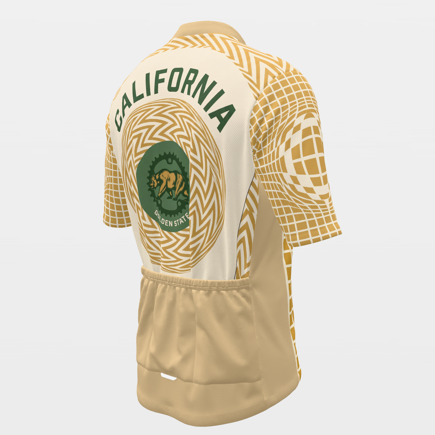 California Kinetic Op Art Cycling Jersey – Back Right product view