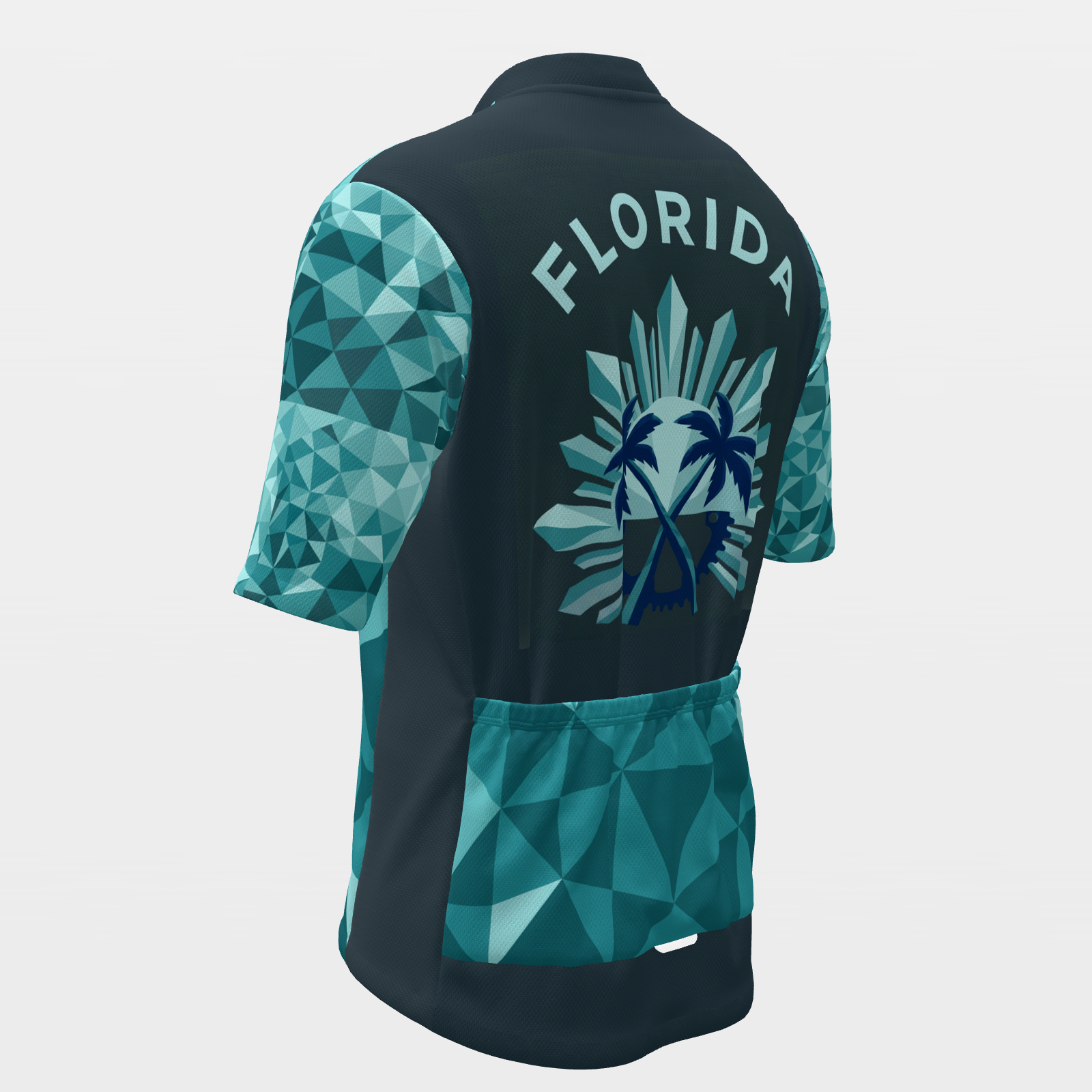 Florida Crystal Facet Cycling Jersey – Back Left product view