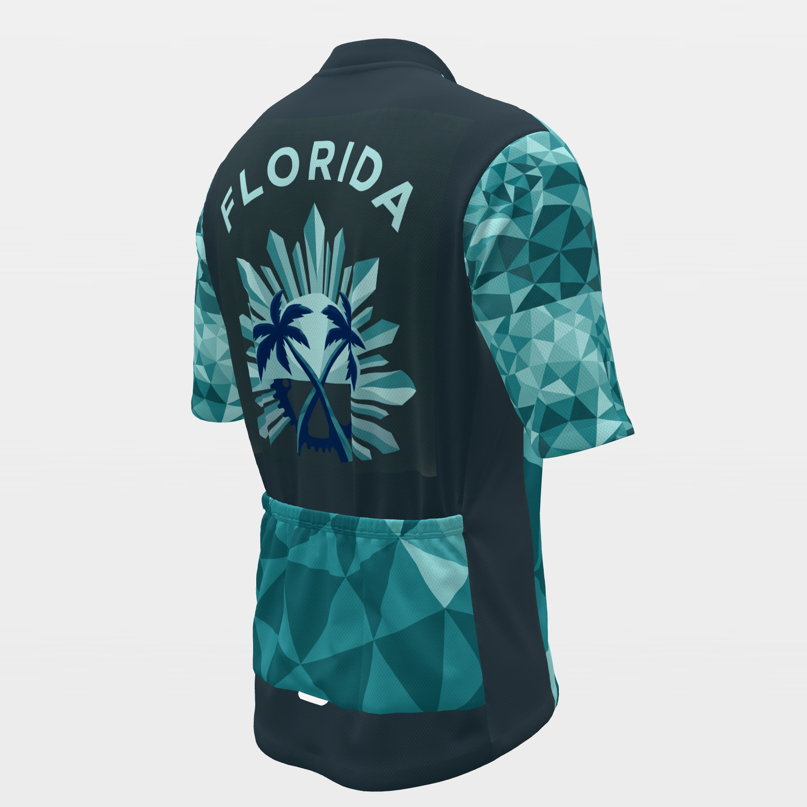 Florida Crystal Facet Cycling Jersey – Back Right product view