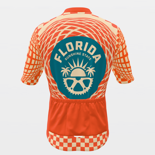 Florida Kinetic Op Art Cycling Jersey – Back product view