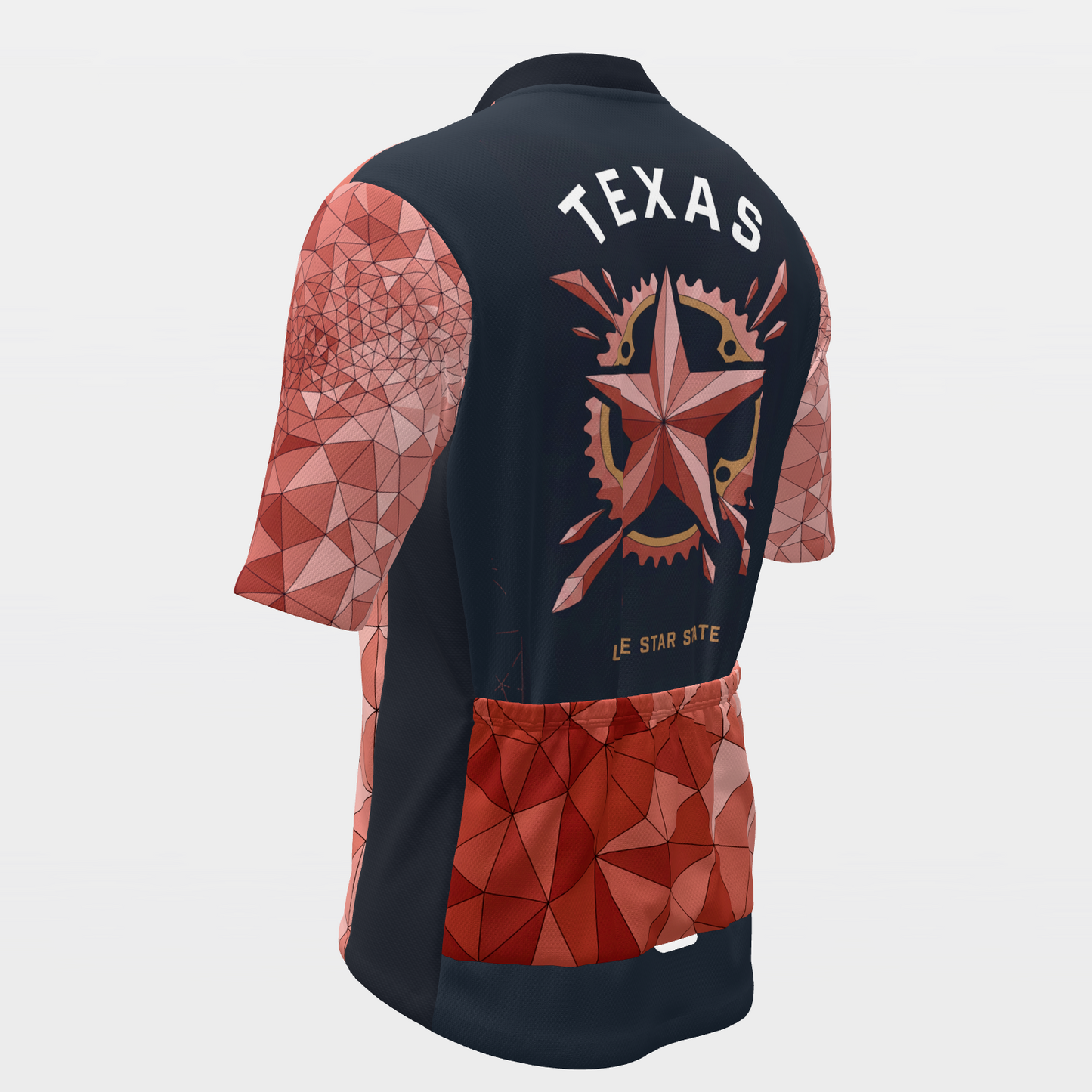 Texas Crystal Facet Cycling Jersey – Back Left product view