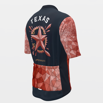 Texas Crystal Facet Cycling Jersey – Back Right product view