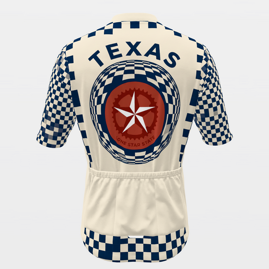 Texas Kinetic Op Art Cycling Jersey – Back product view