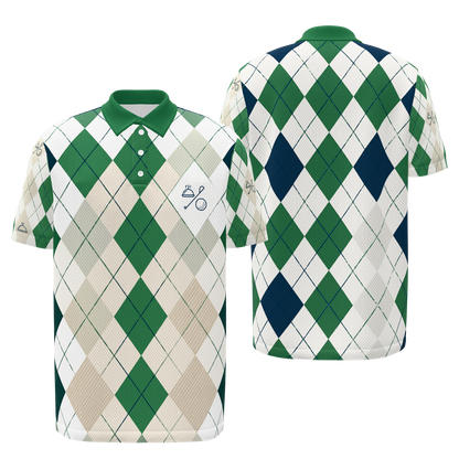 First Tee Breakfast Golf Polo Shirt – Front Back product view