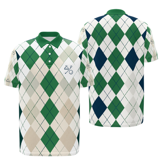 First Tee Breakfast Golf Polo Shirt – Front Back product view