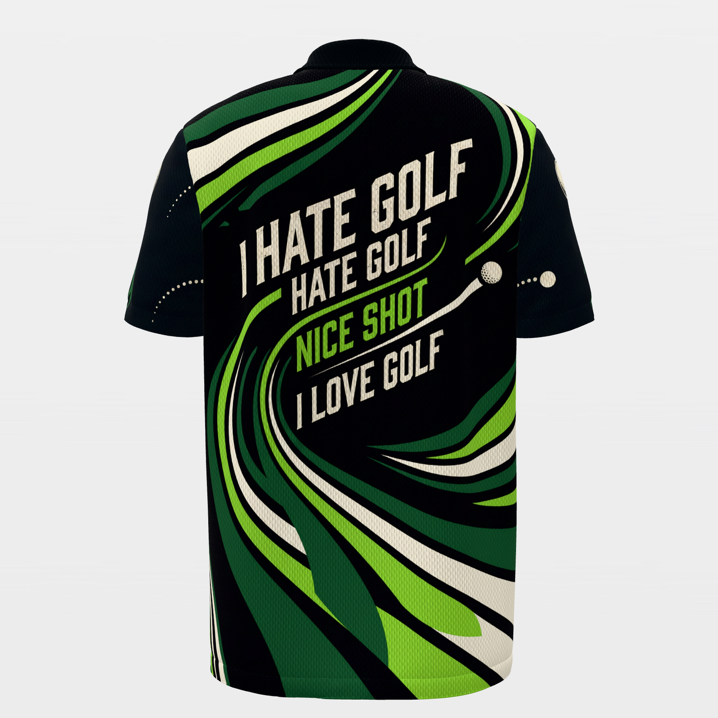 One Shot Reset Golf Polo Shirt – Back product view