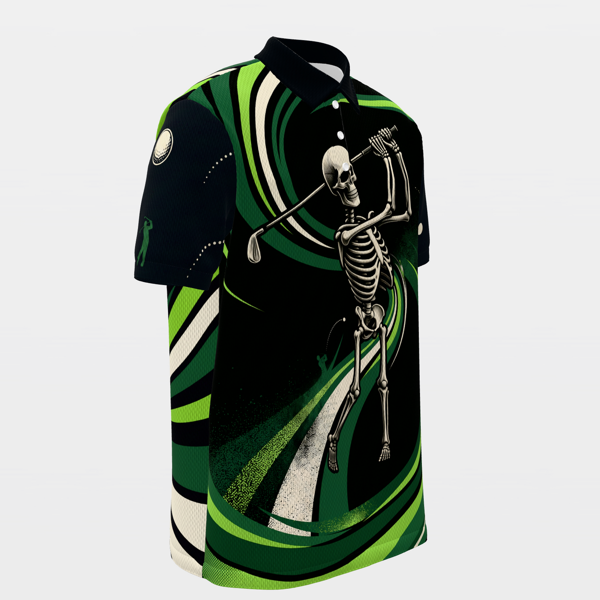 One Shot Reset Golf Polo Shirt – Front Right product view