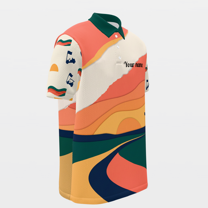 Late Fairway Golf Polo Shirt – Front Right product view