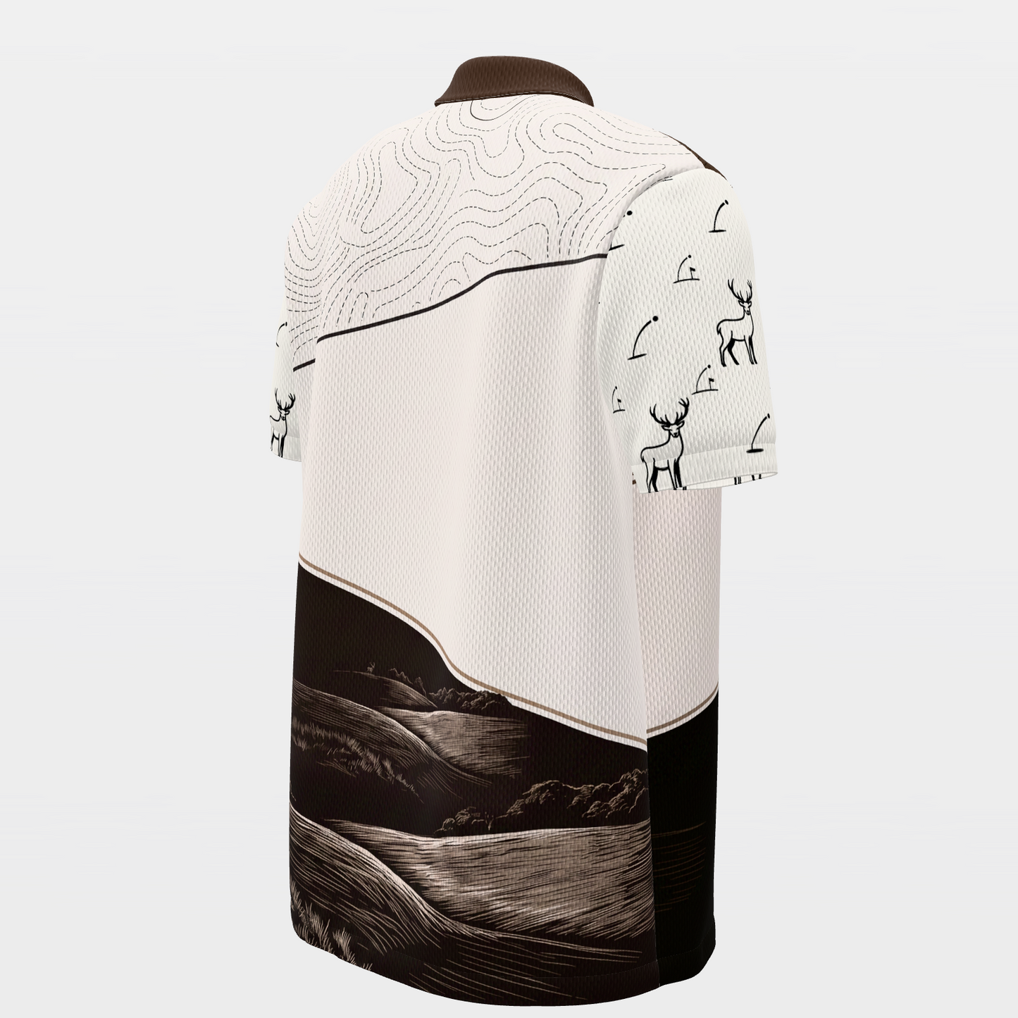 Edge of the Rough Golf Polo Shirt – Back Right product view