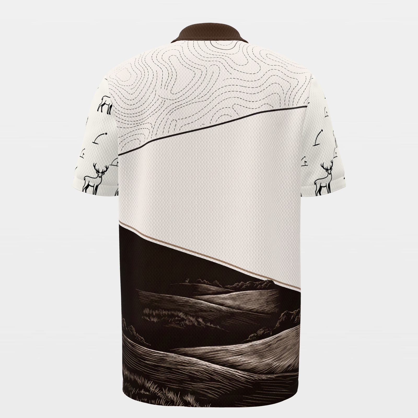 Edge of the Rough Golf Polo Shirt – Back product view