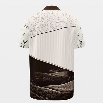 Edge of the Rough Golf Polo Shirt – Back product view