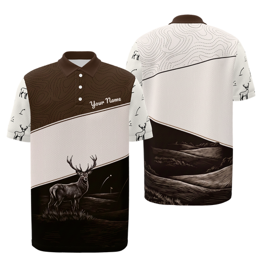 Edge of the Rough Golf Polo Shirt – Front Back product view