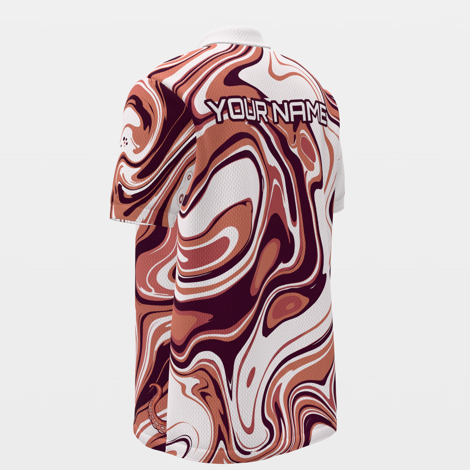 Hazard Recovery Golf Polo Shirt – Back Left product view
