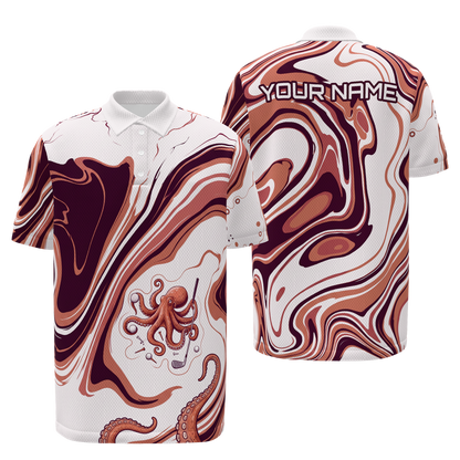 Hazard Recovery Golf Polo Shirt – Front Back product view