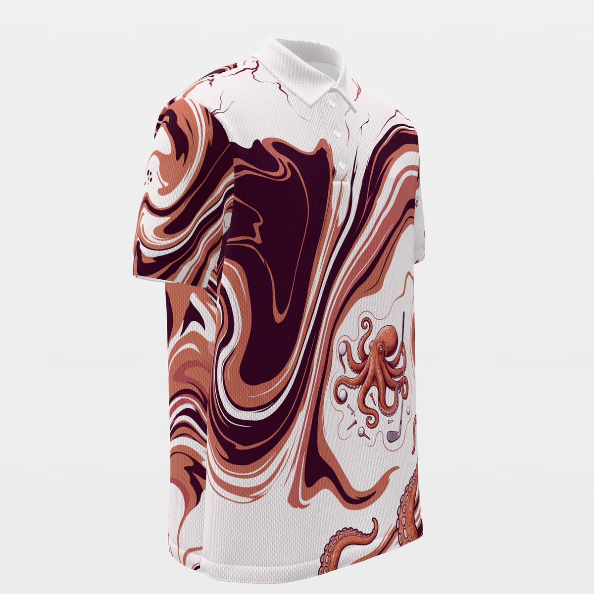 Hazard Recovery Golf Polo Shirt – Front Right product view
