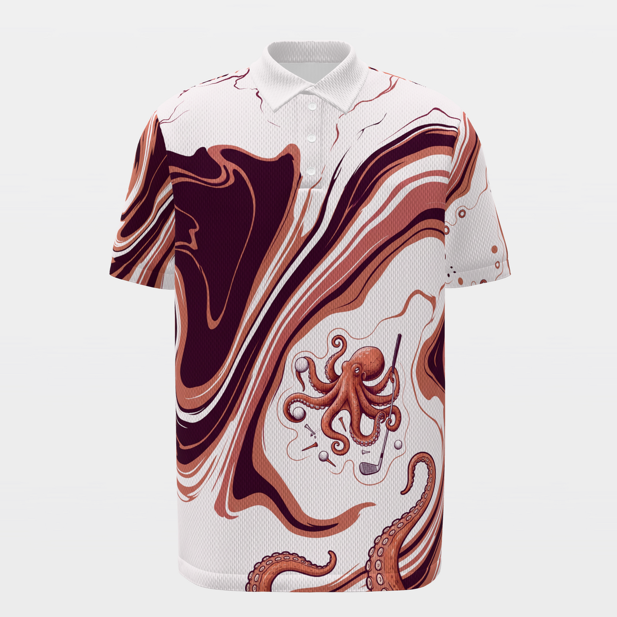 Hazard Recovery Golf Polo Shirt – Front product view