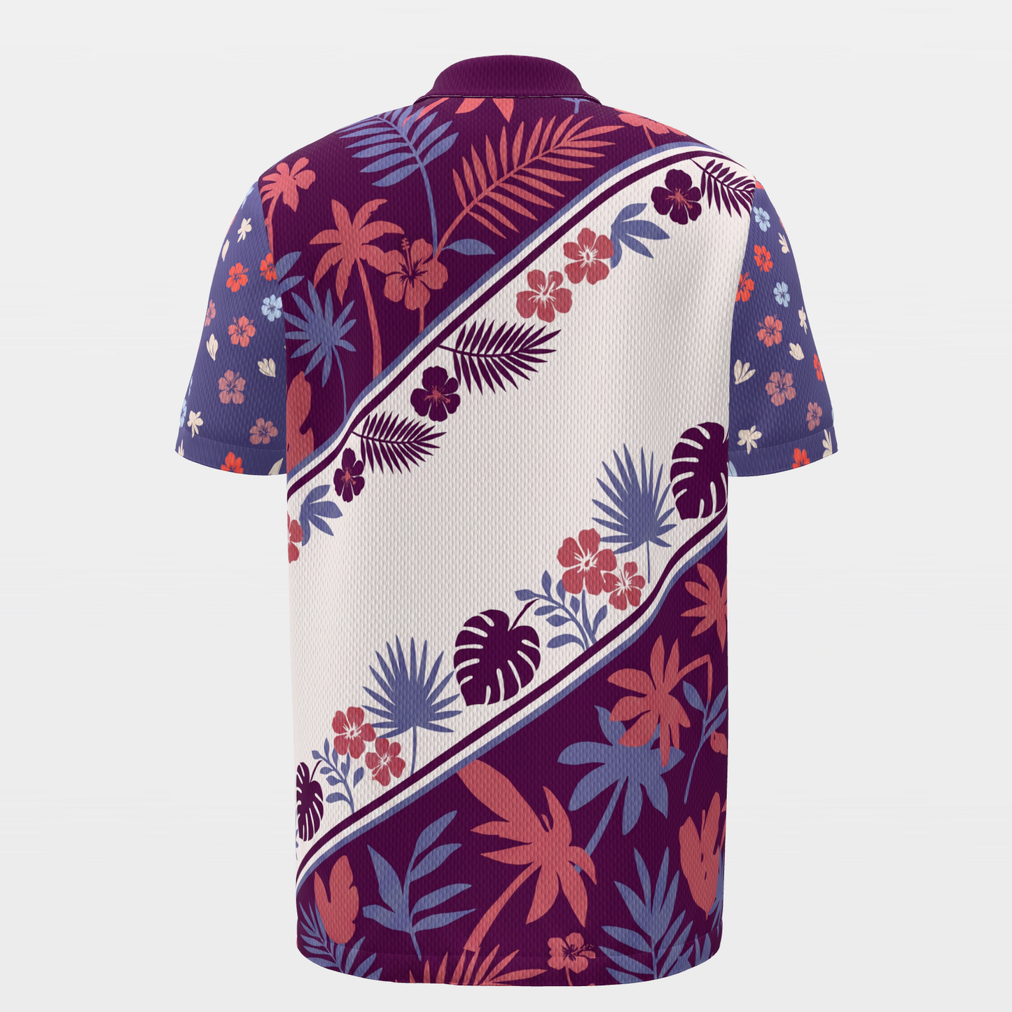 Birdie Garden Rail Golf Polo Shirt – Back product view