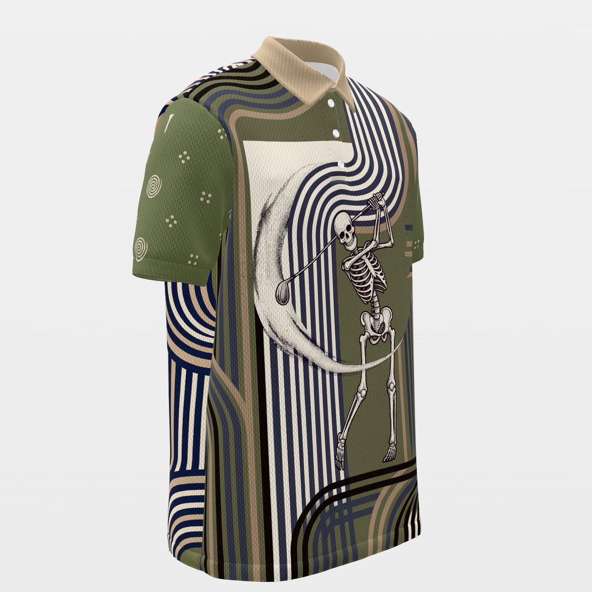 Line of Play Golf Polo Shirt – Front Right product view