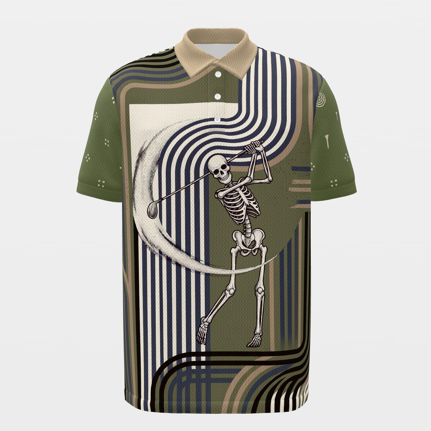 Line of Play Golf Polo Shirt – Front product view