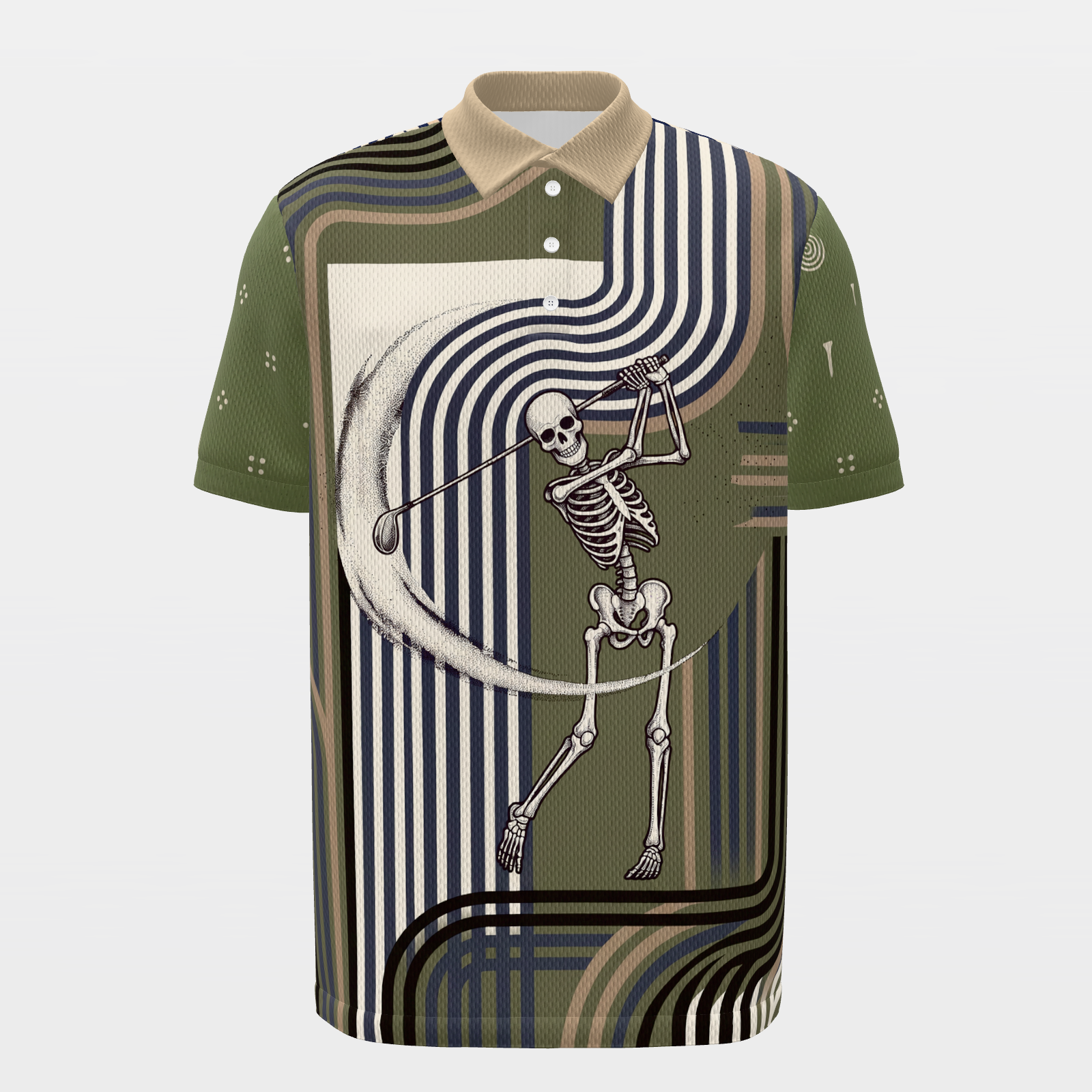 Line of Play Golf Polo Shirt – Front product view