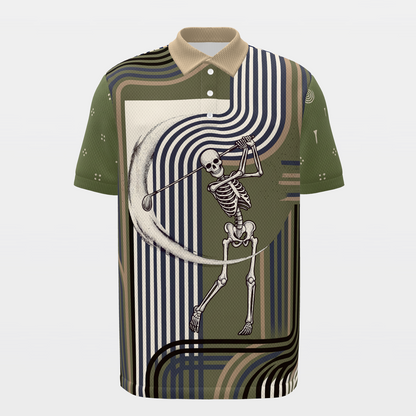 Line of Play Golf Polo Shirt – Front product view