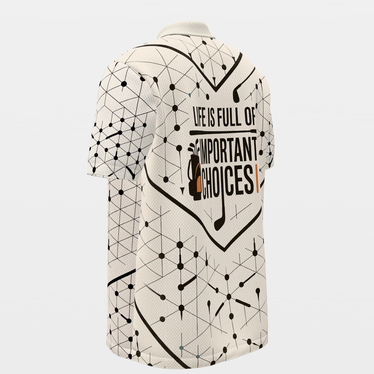 Club Selection Logic Golf Polo Shirt – Back Left product view