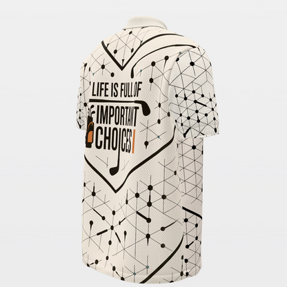 Club Selection Logic Golf Polo Shirt – Back Right product view